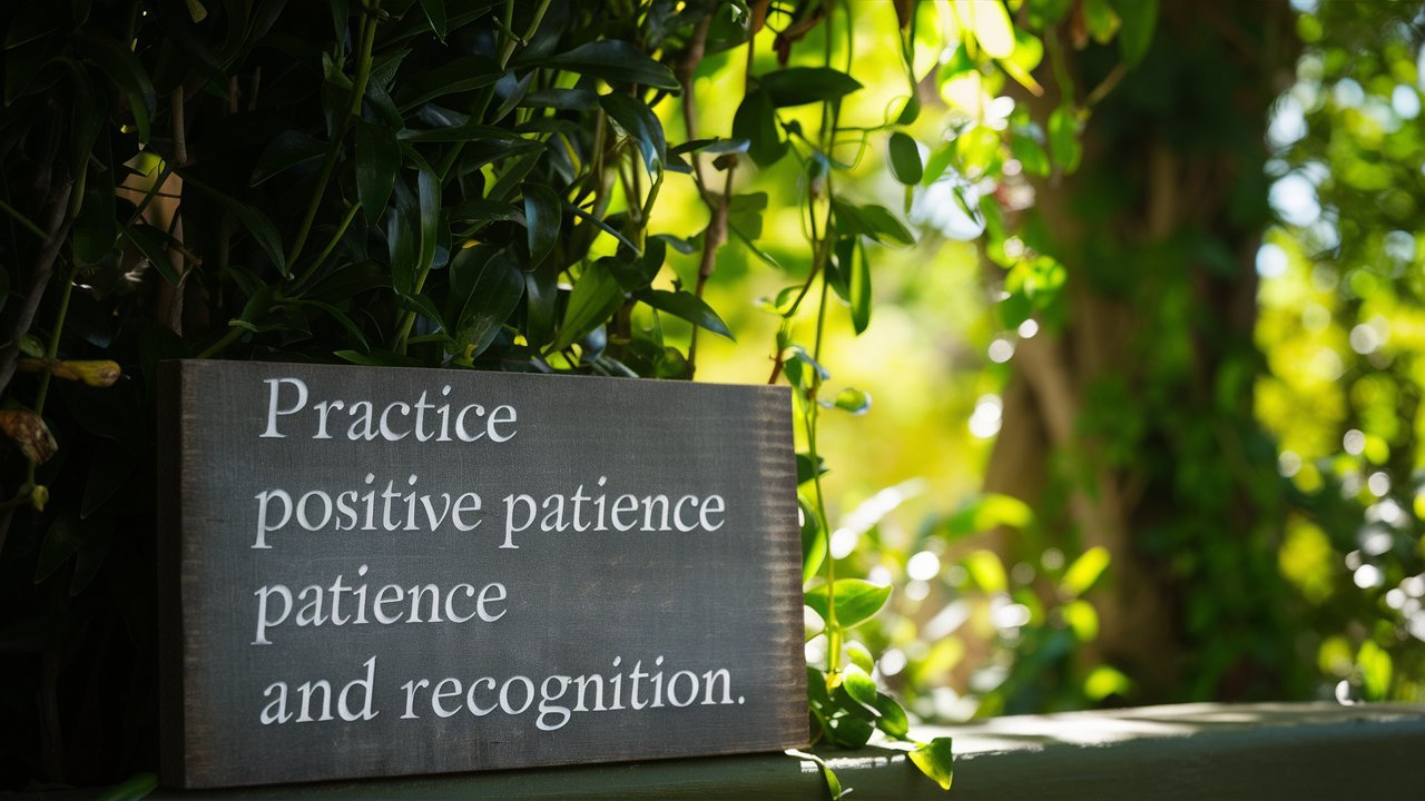 Practice Positive Patience and Recognition