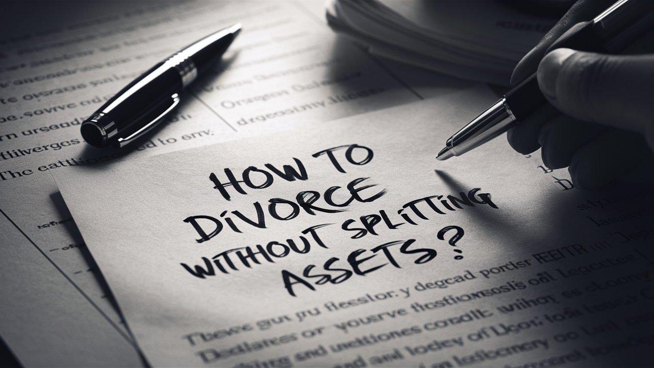 HOW TO DIVORCE WITHOUT SPLITTING ASSETS?